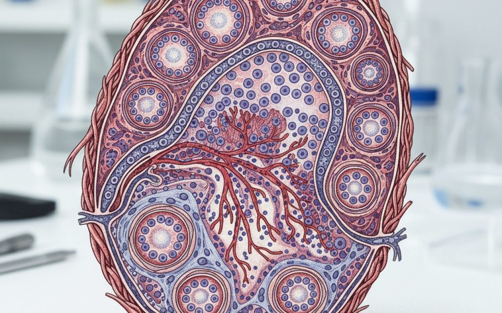 Illustration anatomique d'un ganglion axillaire montrant sa structure interne et son rôle immunitaire.